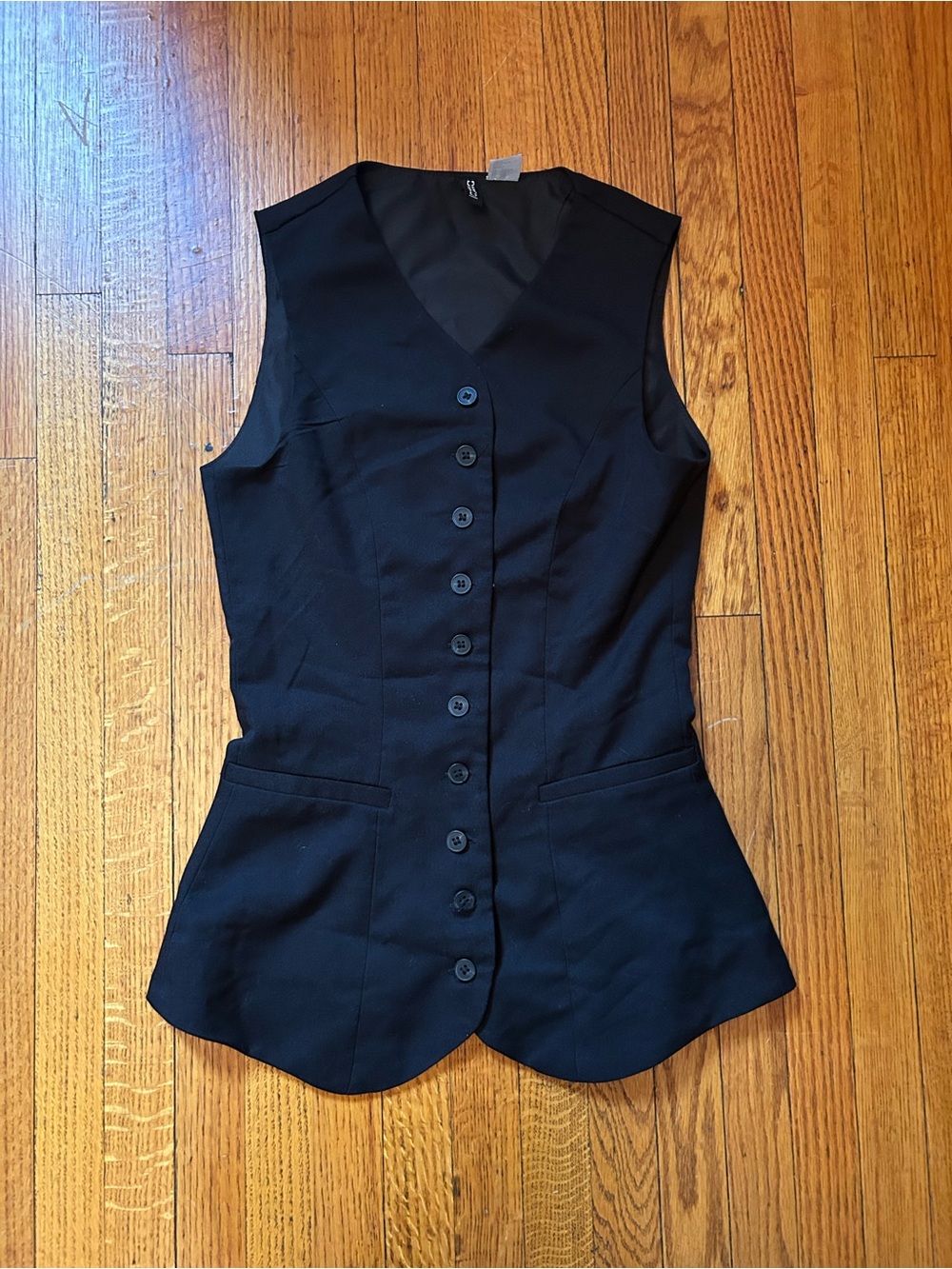 H&M Black Sleeveless Tailored Vest